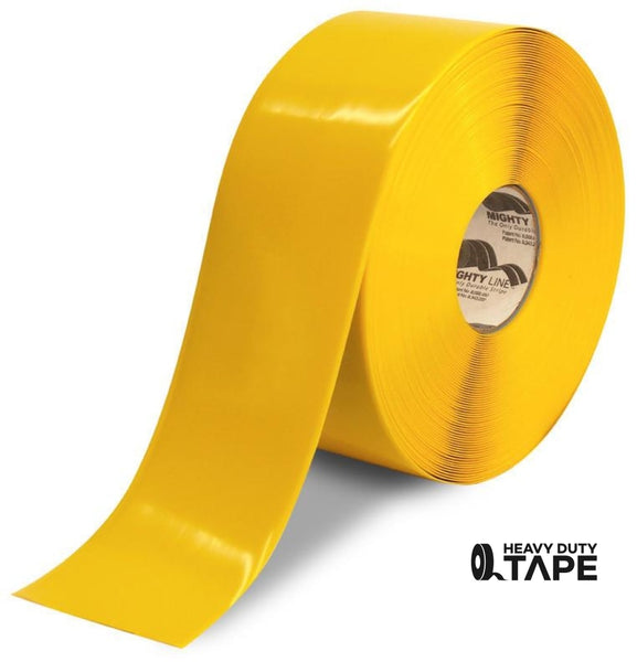 Mighty Line Yellow Floor Tape, 4-Inch, 100-Foot Roll