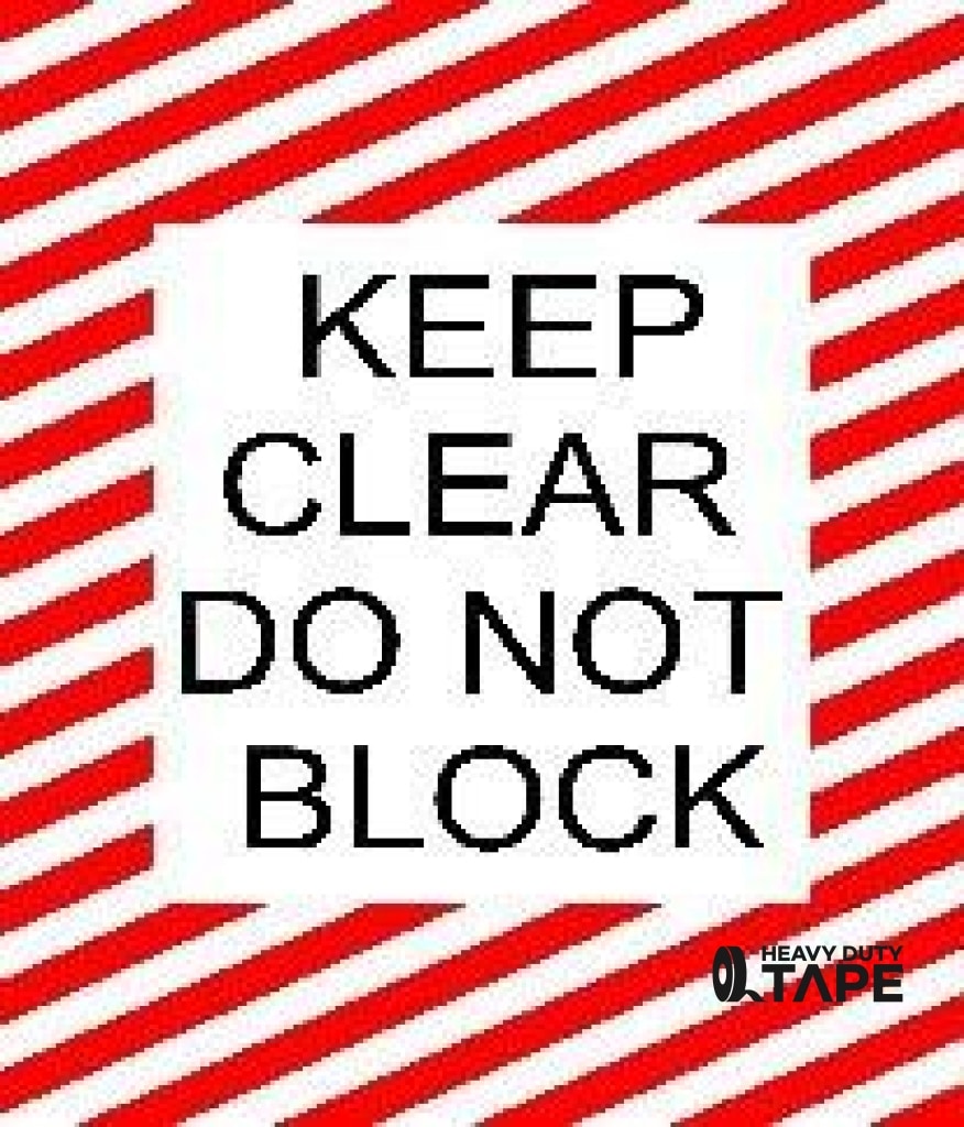 Mighty Line 24 in. Keep Clear Do Not Block Floor Sign, Red