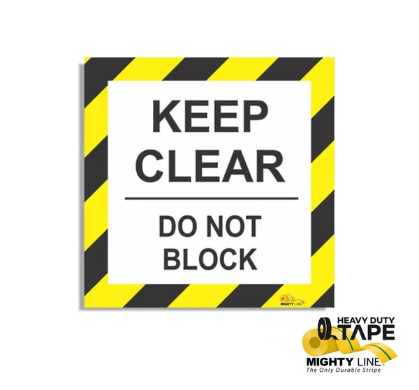 Fire Reel House - Do Not Block - Inline Printed Floor Marking Tape