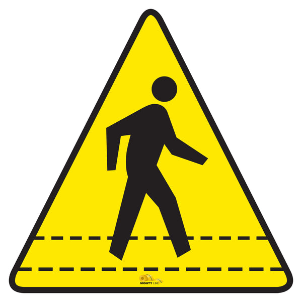 Pedestrian Walkway Floor Sign - Floor Marking Sign, 24