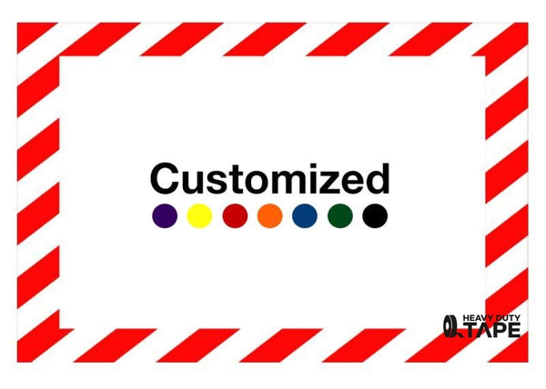 Customized - Horizontal Rectangle Shape Floor Sign With White Diagonal